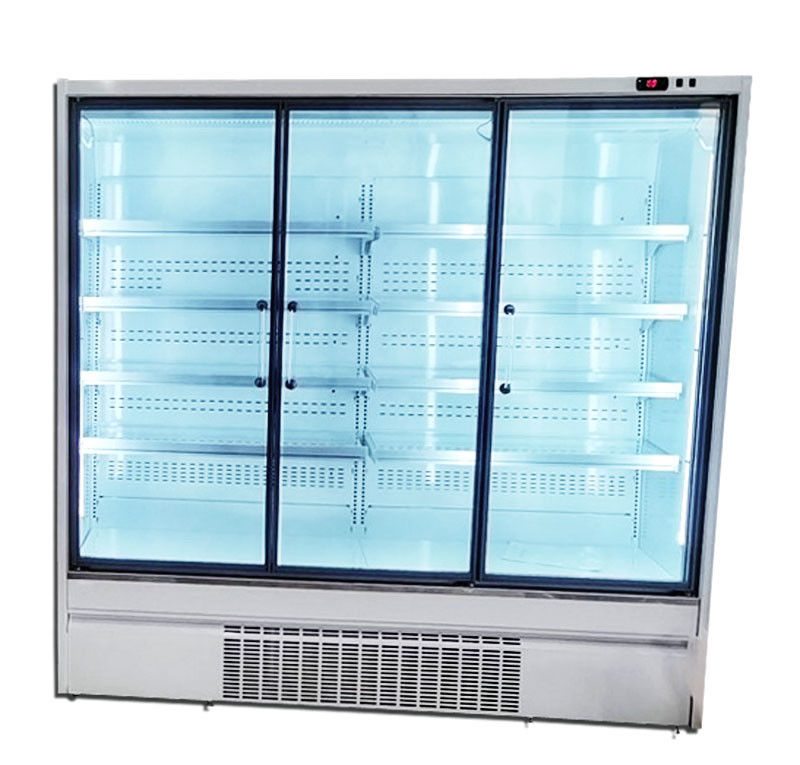 सुपरमार्केट R290 अपराइट ग्लास डोर कूलर 2/3/4 डोर 220V/50HZ